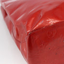 LOUIS VUITTON Monogram Vernis Reade MM Hand Bag Red Rouge M91086 LV Auth 173446-16