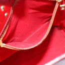 LOUIS VUITTON Monogram Vernis Reade MM Hand Bag Red Rouge M91086 LV Auth 173446-20