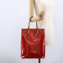 LOUIS VUITTON Monogram Vernis Reade MM Hand Bag Red Rouge M91086 LV Auth 173446-21