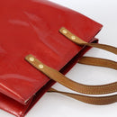 LOUIS VUITTON Monogram Vernis Reade MM Hand Bag Red Rouge M91086 LV Auth 173446-6