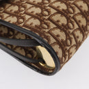 Christian Dior Trotter Canvas Shoulder Bag Beige Gold Auth 173448-10