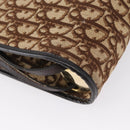 Christian Dior Trotter Canvas Shoulder Bag Beige Gold Auth 173448-12
