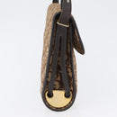 Christian Dior Trotter Canvas Shoulder Bag Beige Gold Auth 173448-5