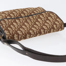 Christian Dior Trotter Canvas Shoulder Bag Beige Gold Auth 173448-6
