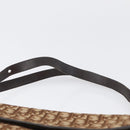 Christian Dior Trotter Canvas Shoulder Bag Beige Gold Auth 173448-8