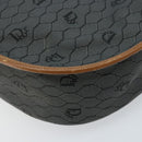 Christian Dior Honeycomb Canvas Shoulder Bag Black Gold Auth 173449-16