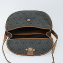 Christian Dior Honeycomb Canvas Shoulder Bag Black Gold Auth 173449-10