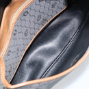 Christian Dior Honeycomb Canvas Shoulder Bag Black Gold Auth 173449-12