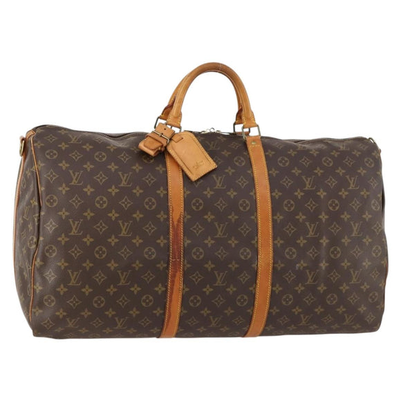 LOUIS VUITTON Monogram Keepall Bandouliere 60 Boston Bag M41412 LV Auth 173451
