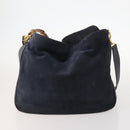 GUCCI GG Canvas Handtas Suède 2-delig Zwart Auth 173454-3