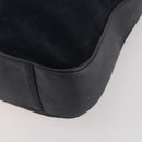 GUCCI GG Canvas Handtas Suède 2-delig Zwart Auth 173454-9