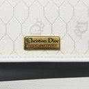 Christian Dior Honeycomb Canvas Chain Shoulder Bag PVC White Gold Auth 173462-16