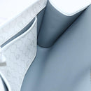 Christian Dior Honeycomb Canvas Chain Shoulder Bag PVC White Gold Auth 173462-19