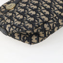 Christian Dior Trotter Canvas Shoulder Bag Navy Gold Auth 173463-11