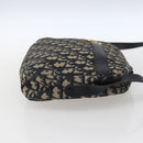 Christian Dior Trotter Canvas Shoulder Bag Navy Gold Auth 173463-5