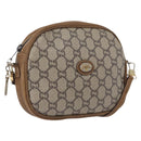 GUCCI GG Plus Supreme Shoulder Bag PVC Beige Gold Auth 173465-1