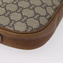 GUCCI GG Plus Supreme Shoulder Bag PVC Beige Gold Auth 173465-9