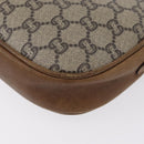 GUCCI GG Plus Supreme Shoulder Bag PVC Beige Gold Auth 173465-14