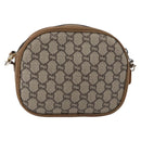 GUCCI GG Plus Supreme Shoulder Bag PVC Beige Gold Auth 173465-2