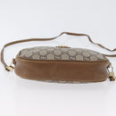 GUCCI GG Plus Supreme Shoulder Bag PVC Beige Gold Auth 173465-5