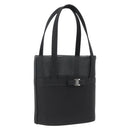Salvatore Ferragamo Mesh Hand Bag Black Auth 173466-1
