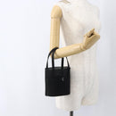 Salvatore Ferragamo Mesh Hand Bag Black Auth 173466-20
