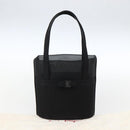Salvatore Ferragamo Mesh Hand Bag Black Auth 173466-12