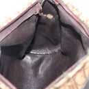 Christian Dior Trotter Canvas Shoulder Bag Brown Gold Auth 173467-17