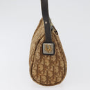 Christian Dior Trotter Canvas Shoulder Bag Brown Gold Auth 173467-4