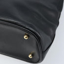 GUCCI Bamboo Hand Bag Leather 2way Black Gold 000 2122 0290 Auth 173468-16