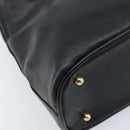 GUCCI Bamboo Hand Bag Leather 2way Black Gold 000 2122 0290 Auth 173468-17
