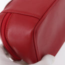 GUCCI Vanity Hand Bag Leather Red Gold 032 1956 0141 Auth 173470-16