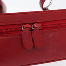 GUCCI Vanity Hand Bag Leather Red Gold 032 1956 0141 Auth 173470-18