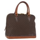 CELINE Macadam Canvas Hand Bag PVC Leather Brown Gold Auth 173472-1