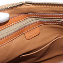 CELINE Macadam Canvas Hand Bag PVC Leather Brown Gold Auth 173472-18