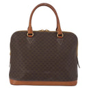 CELINE Macadam Canvas Hand Bag PVC Leather Brown Gold Auth 173472-2