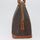 CELINE Macadam Canvas Hand Bag PVC Leather Brown Gold Auth 173472-4
