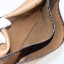 LOEWE anagram Shoulder Bag Suede Brown Gold Auth 173473-20