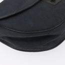 Christian Dior Honeycomb Canvas Shoulder Bag Black Gold Auth 173474-9