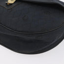 Christian Dior Honeycomb Canvas Shoulder Bag Black Gold Auth 173474-14