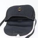 Christian Dior Honeycomb Canvas Shoulder Bag Black Gold Auth 173474-10