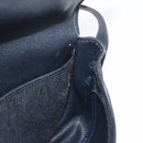 Christian Dior Honeycomb Canvas Shoulder Bag Black Gold Auth 173474-18