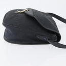 Christian Dior Honeycomb Canvas Shoulder Bag Black Gold Auth 173474-3