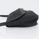 Christian Dior Honeycomb Canvas Shoulder Bag Black Gold Auth 173474-4