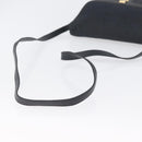 Christian Dior Honeycomb Canvas Shoulder Bag Black Gold Auth 173474-7