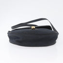 Christian Dior Honeycomb Canvas Shoulder Bag Black Gold Auth 173474-5