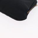 CELINE Chain Shoulder Bag Nylon Black Gold Auth 173477-11