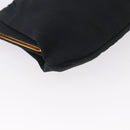 CELINE Chain Shoulder Bag Nylon Black Gold Auth 173477-12