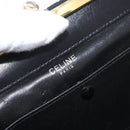 CELINE Chain Shoulder Bag Nylon Black Gold Auth 173477-15