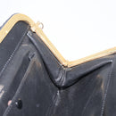 CELINE Chain Shoulder Bag Nylon Black Gold Auth 173477-17